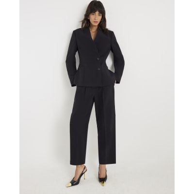 Black Straight Leg Trousers