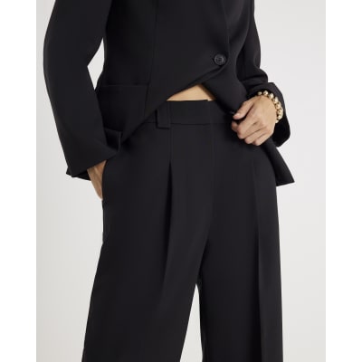Black Straight Leg Trousers