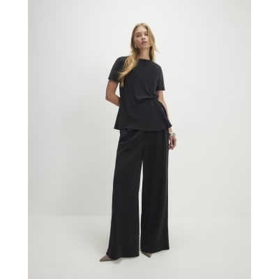 Black Straight Leg Trousers