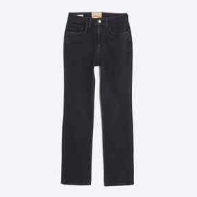 Black Stretch Straight Leg Jeans