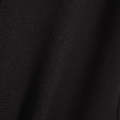 Black Stretch Wide Leg Trousers
