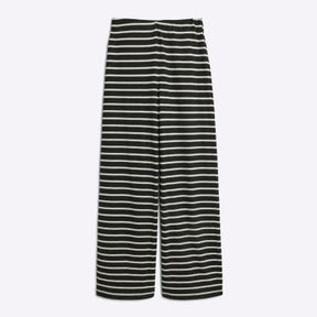 Black Stripe Wide Leg Trousers