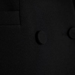 Black Structured Belted Blazer