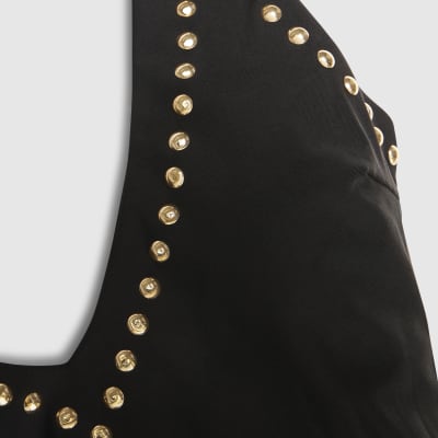 Black Studded Swimsuit