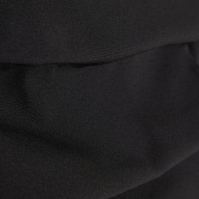 Black Tailored Bandeau Top