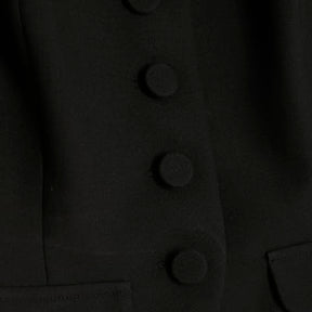 Black Tailored Button Up Top