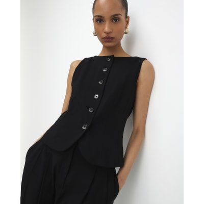 Black Tailored Waistcoat