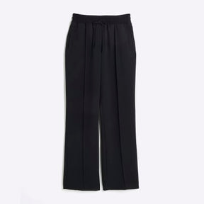 Black Tailored Wide Leg Joggers