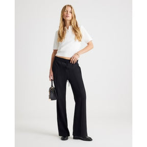 Black Tailored Wide Leg Joggers