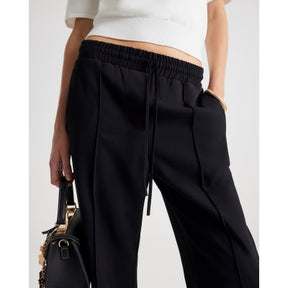 Black Tailored Wide Leg Joggers