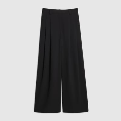 Black Tailored Wide Leg Trousers