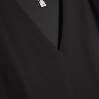 Black Tape Detail V Neck Tank Top