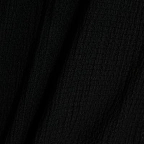 Black Textured Wide Leg Trousers