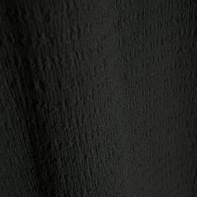 Black Textured Wide Leg Trousers