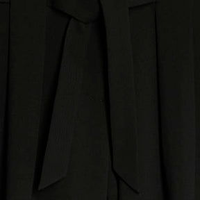 Black Tie Waist Wide Leg Trousers