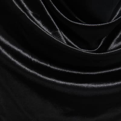 Black Velvet Long Sleeve Cowl Neck Bodysuit