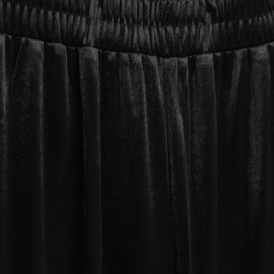 Black Velvet Wide Leg Jogger