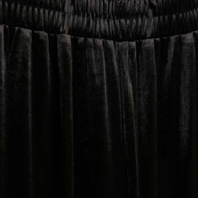 Black Velvet Wide Leg Jogger