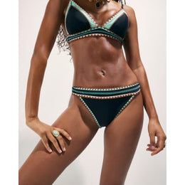 Black Whipstitch Bikini Bottoms