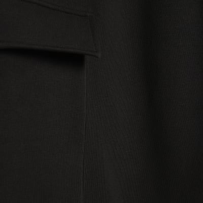 Black Wide Leg Cargo Joggers