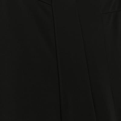 Black Wide Leg Stitch Detail Trousers