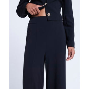 Black wide leg trousers