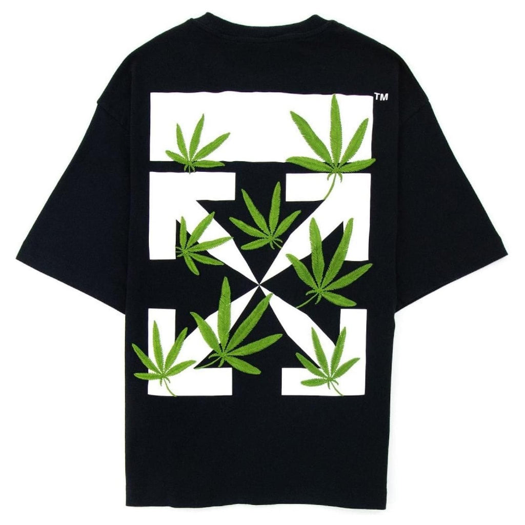 Off-White Weed Arrows Black Oversized Tee