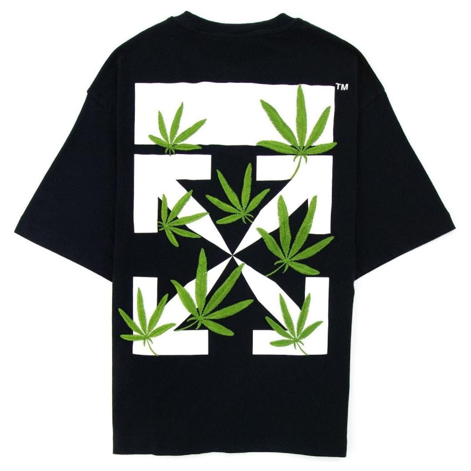 Off-White Weed Arrows Black Oversized Tee