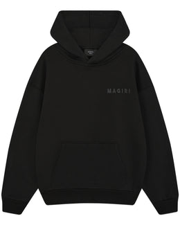 Magiri Core Puff Printed Hoodie in Black
