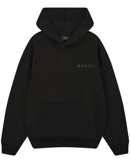Magiri Core Puff Printed Hoodie in Black