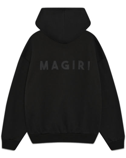 Magiri Core Puff Printed Hoodie in Black