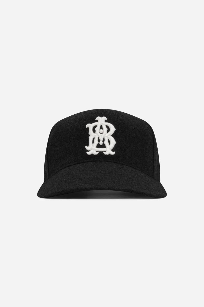 Monogram wool cap - black/ecru