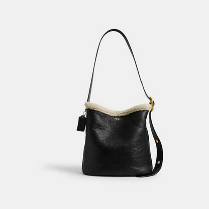 Bleecker Bucket Bag In Shearling