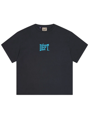 Gallery Dept Dept Gym Blue Logo T-Shirt in Vintage Black