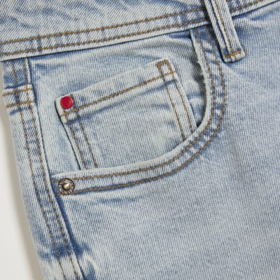 Blue Bootcut Mid Rise Jeans
