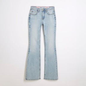 Blue Bootcut Mid Rise Jeans