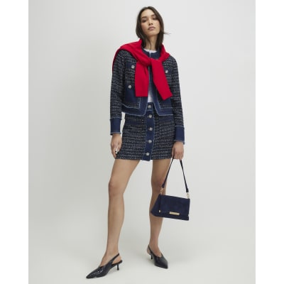 Blue Boucle Denim Jacket