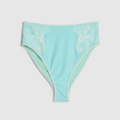 Blue Cornelli Print Bikini Briefs