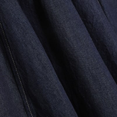 Blue Corset Detail Denim Mini Dress