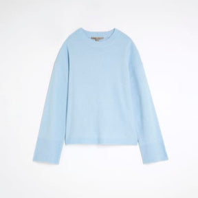Blue Crew Neck Knitted Jumper