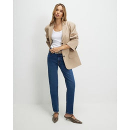 Blue Dark Classic High Waisted Slim Fit Jeans