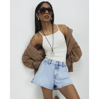 Blue Denim Casual Shorts