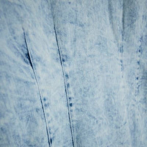 Blue Denim Long Sleeve Acid Wash Midi Dress