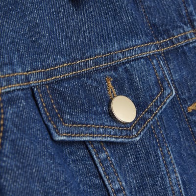 Blue Denim Long Sleeve Mini Dress