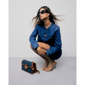 Blue Denim Long Sleeve Panelled Jacket
