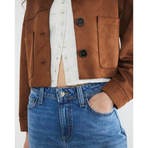 Blue Denim Seamed Barrel Jeans