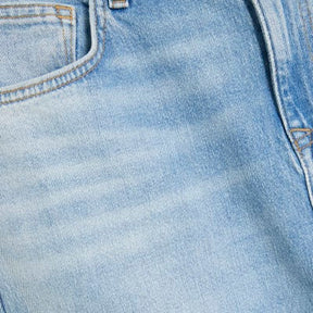 Blue Denim Straight Leg Jeans
