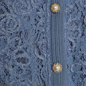 Blue Floral Lace Cardigan