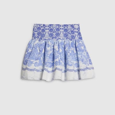 Blue Floral Rara Skirt