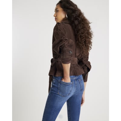 Blue High Rise Flared Jeans